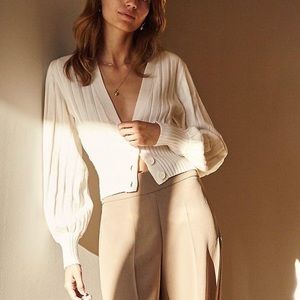 Wilfred Aritzia plunge front cardigan